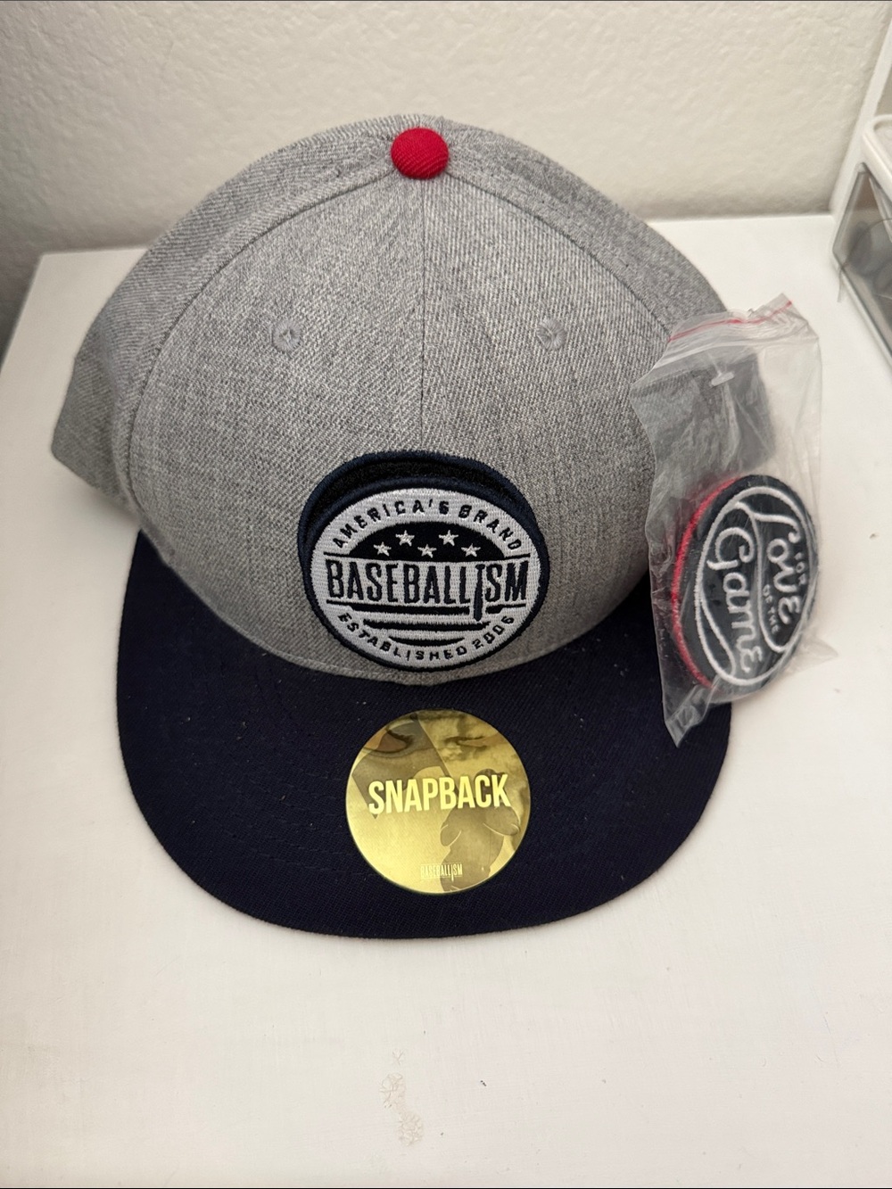 Baseballism Triple Play Badge Snapback Cap